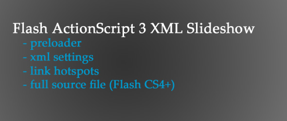 flash as3 xml slideshow with preloader and hotspots