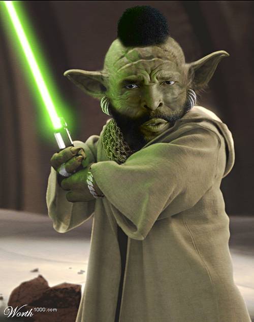 star wars Mr T as Yoda