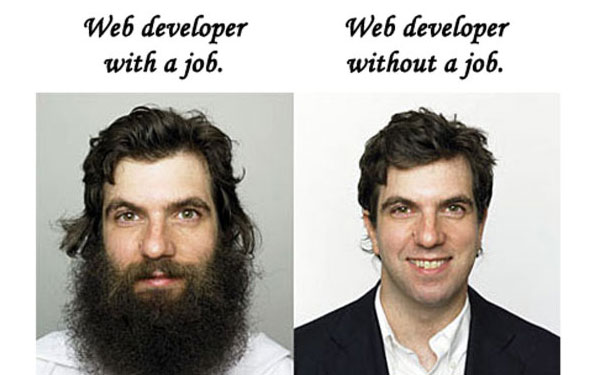 web developer with job