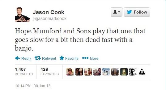 Mumford and Sons Tweet