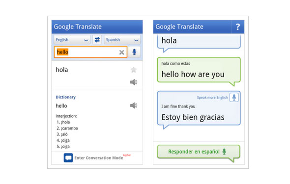 google translate conversation mode