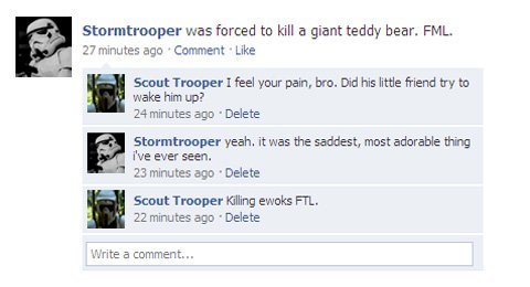 stormtrooper ewok facebook post