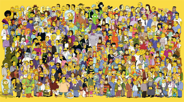 simpsons tons of characters